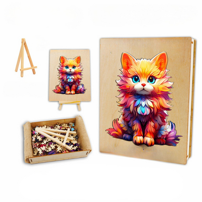 Adorable Cat Wooden Jigsaw Puzzle