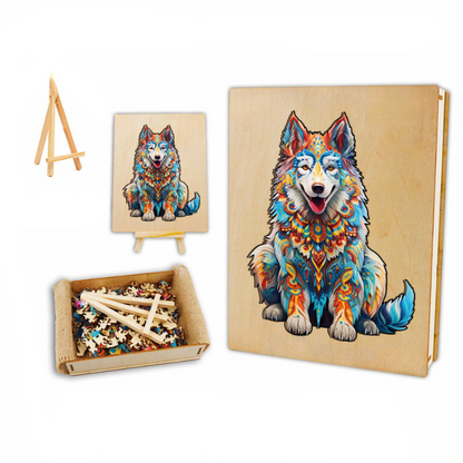 Alaskan Wolf Wooden Jigsaw Puzzle