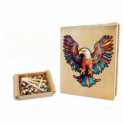 Bald Eagle With Spread Wings Wooden Jigsaw Puzzle