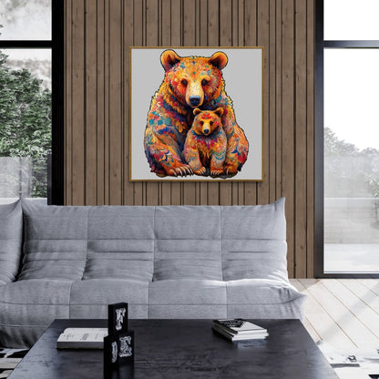 Bear Family Wooden Jigsaw Puzzle