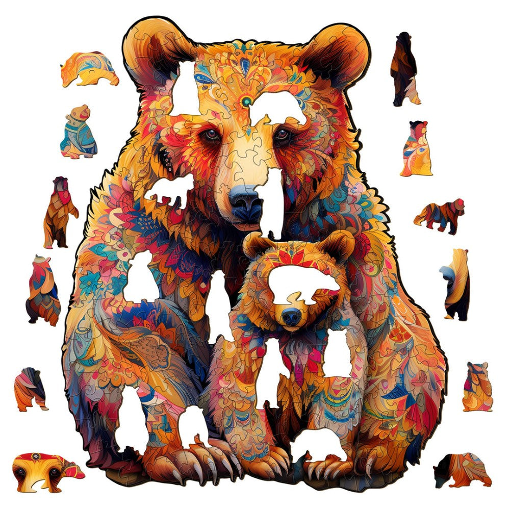 Bear Family Wooden Jigsaw Puzzle