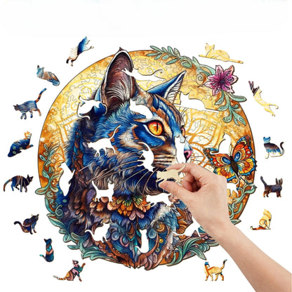 Cat And Butterfly Jigsaw Puzzle