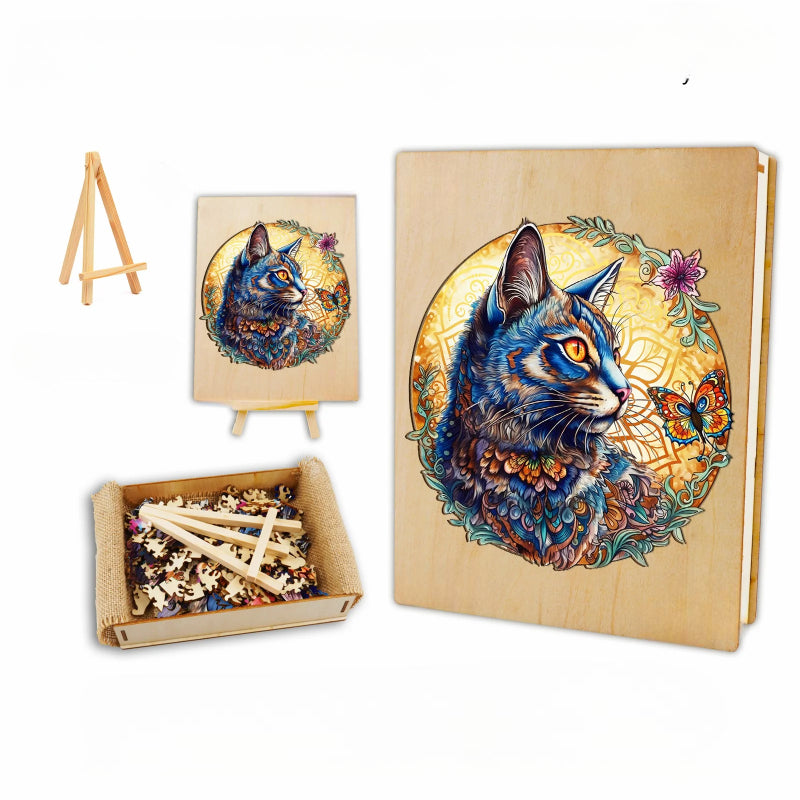 Cat And Butterfly Jigsaw Puzzle