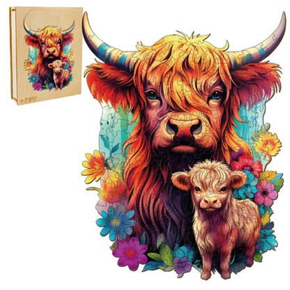 Cattle Family 2 Wooden Jigsaw Puzzle