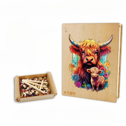 Cattle Family 2 Wooden Jigsaw Puzzle