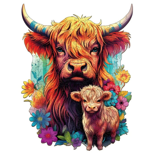 Cattle Family 2 Wooden Jigsaw Puzzle