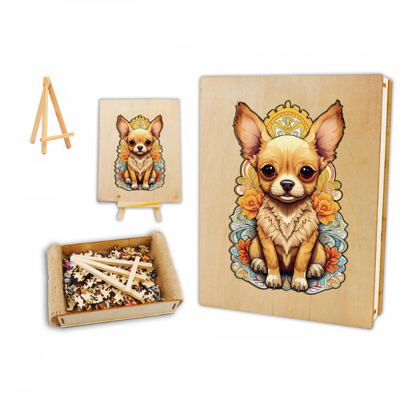 Chihuahua Dog Wooden Jigsaw Puzzle