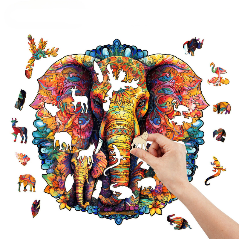 Child Elephant Wooden Jigsaw Puzzle