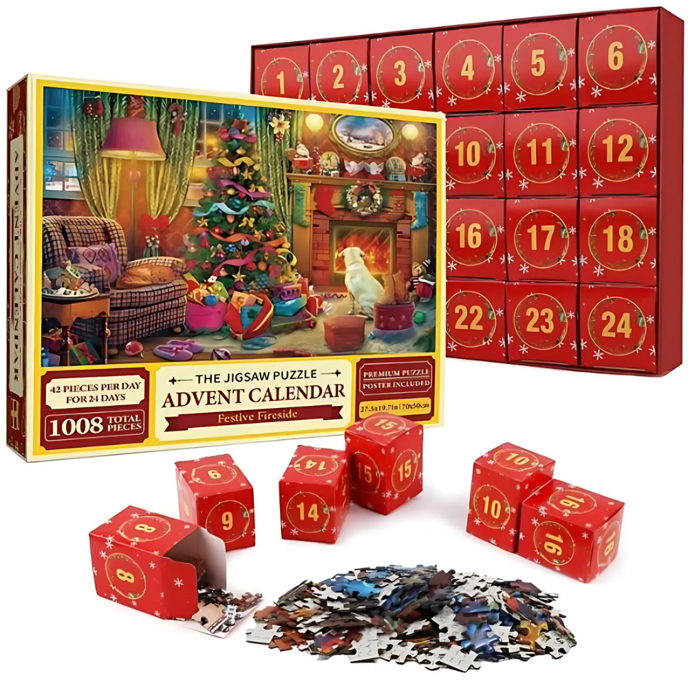 Christmas Advent Calendar Jigsaw Puzzle For Holiday Season