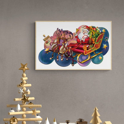 Christmas Santa Sleigh Wooden Jigsaw Puzzle