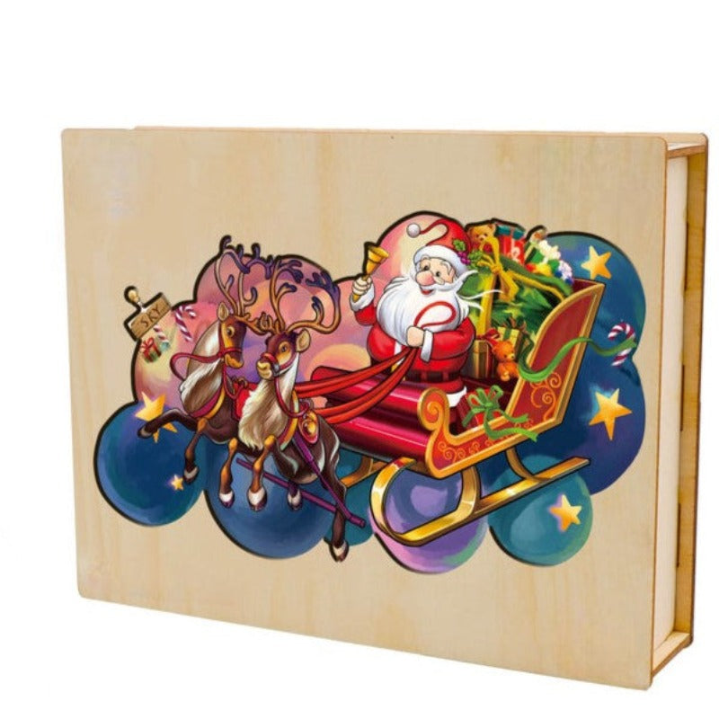 Christmas Santa Sleigh Wooden Jigsaw Puzzle