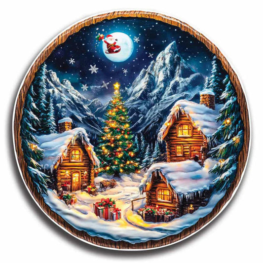 Festive Village Wooden Jigsaw Puzzle