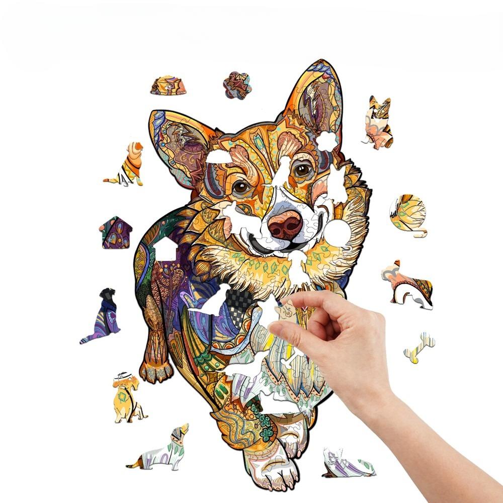 Clever Corgi Wooden Jigsaw Puzzle