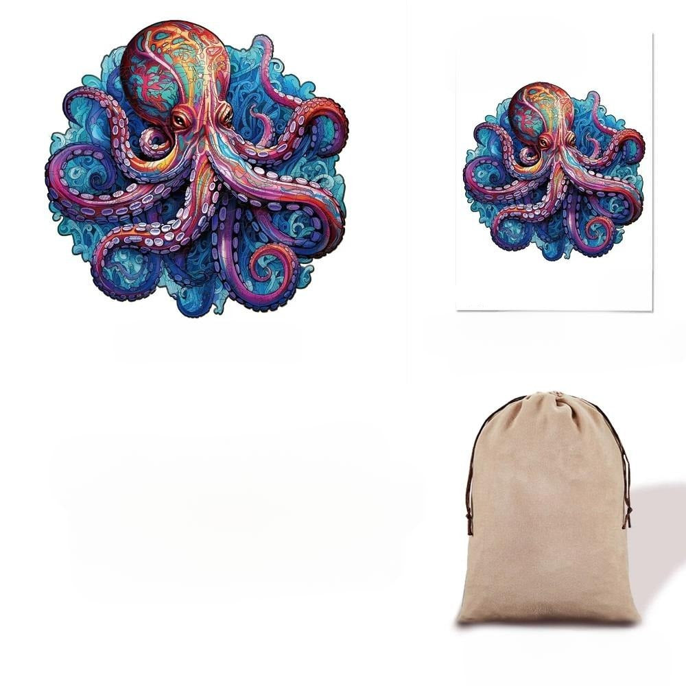 Deep Sea Giant Octopus Wooden Jigsaw Puzzle