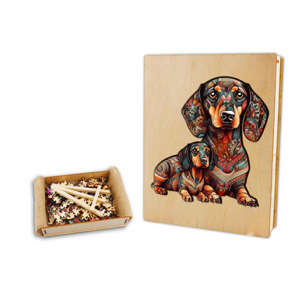 Dog Family 2 Wooden Jigsaw Puzzle