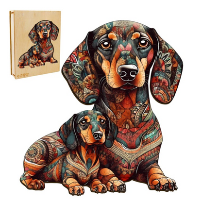 Dog Family 2 Wooden Jigsaw Puzzle