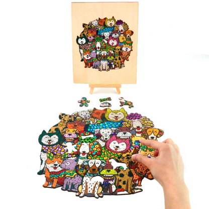 Dog Family Wooden Jigsaw Puzzle