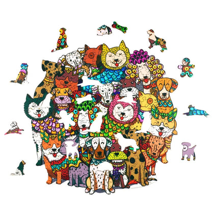 Dog Family Wooden Jigsaw Puzzle