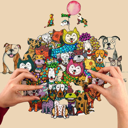 Dog Family Wooden Jigsaw Puzzle