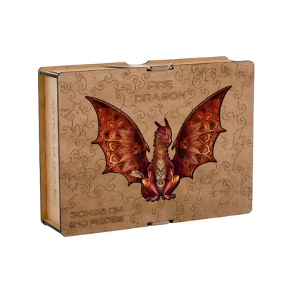 Fire Dragon Printed Wooden Jigsaw Puzzle