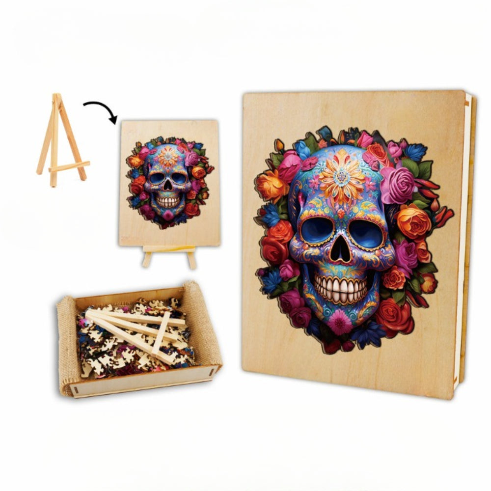 Artistic Flowers Wooden Jigsaw Puzzle