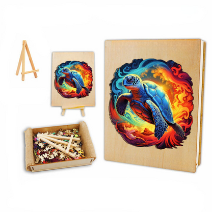 Flying Turtle Wooden Jigsaw Puzzle