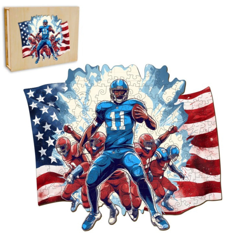 Football Wooden Jigsaw Puzzle