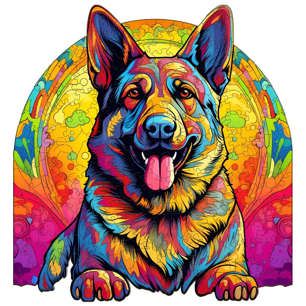 German Shepherd Wooden Jigsaw Puzzle