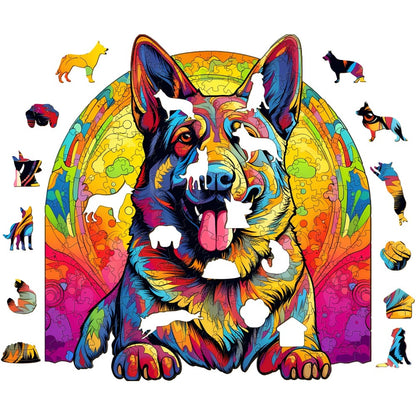 German Shepherd Wooden Jigsaw Puzzle