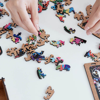 Artistic Giraffe Wooden Puzzle