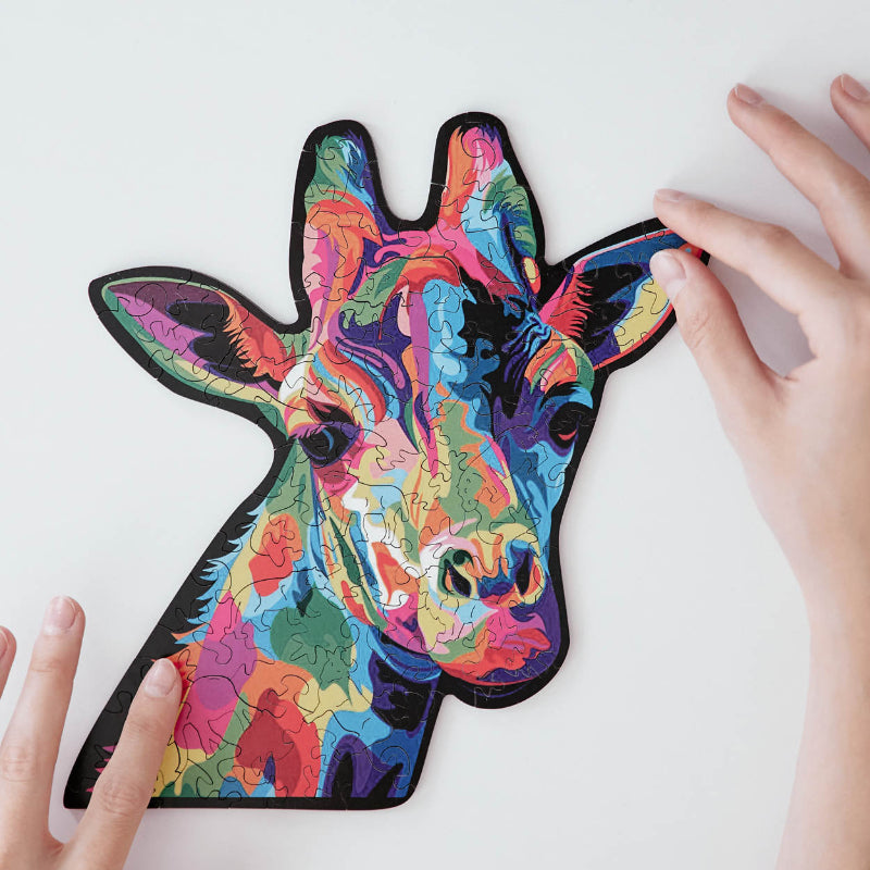 Artistic Giraffe Wooden Puzzle