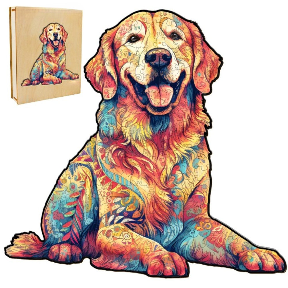 Golden Retriever Wooden Jigsaw Puzzle