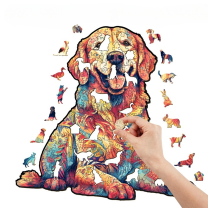 Golden Retriever Wooden Jigsaw Puzzle