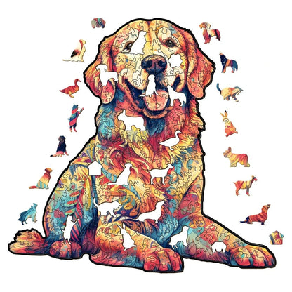 Golden Retriever Wooden Jigsaw Puzzle