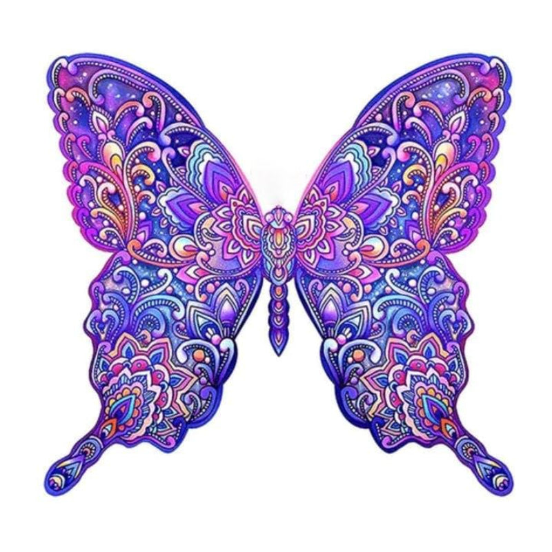 Mandala Butterfly Jigsaw Wooden Puzzle