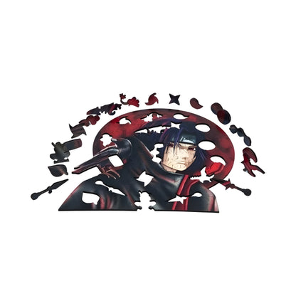 Itachi Themed Wooden Puzzle Adventure