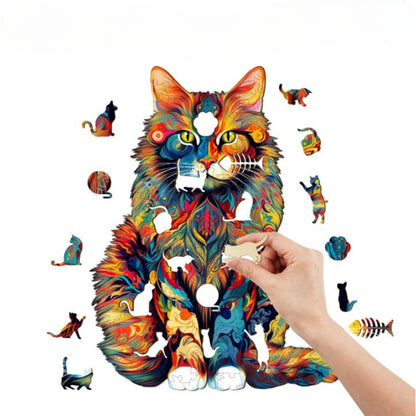 Maine Coon Wooden Jigsaw Puzzle