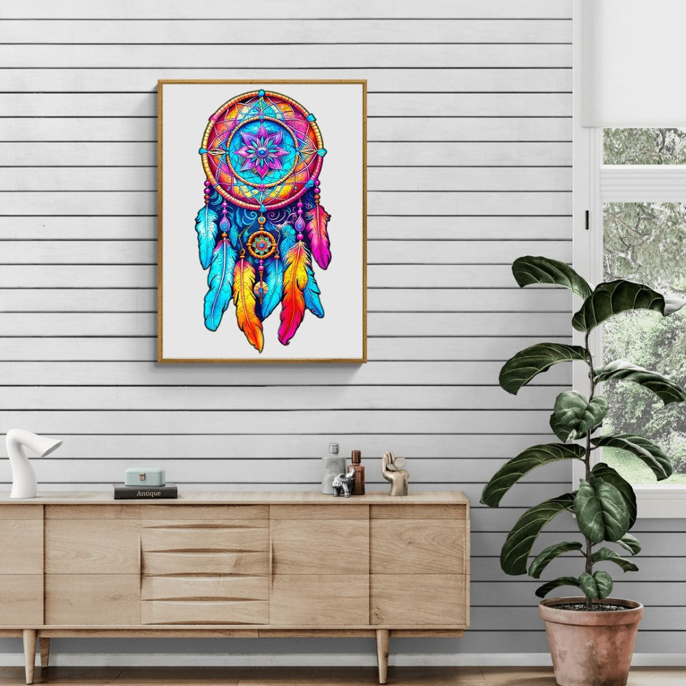 Mandala Dream Catcher Wooden Jigsaw Puzzle