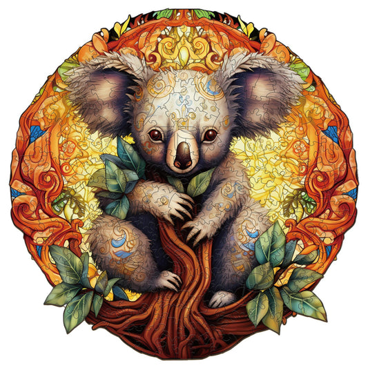 Mandala Koala Wooden Jigsaw Puzzle