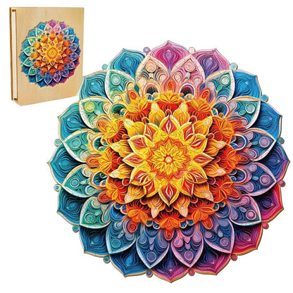 Mandala Mirror Wooden Jigsaw Puzzle
