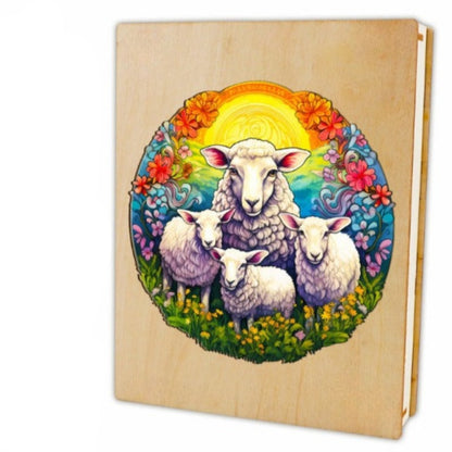 Mandala Sheep Wooden Jigsaw Puzzle