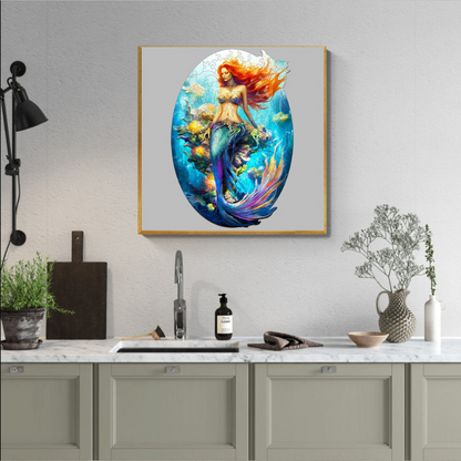 Marine Enchantment Mermaid Wooden Jigsaw Puzzle