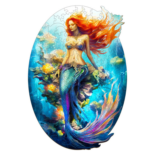 Marine Enchantment Mermaid Wooden Jigsaw Puzzle