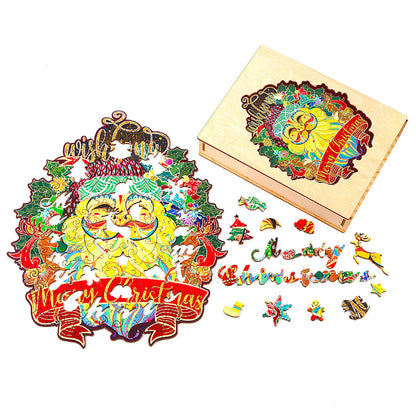 Merry Christmas Wooden Jigsaw Puzzle