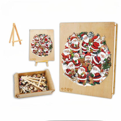 Merry Santa Wooden Jigsaw Puzzle