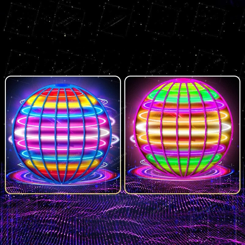 Illuminating Flying Ball With LED Light Show