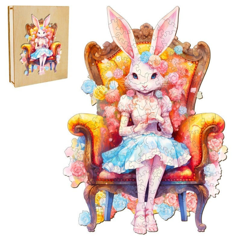 Miss Rabbit Wooden Jigsaw Puzzle