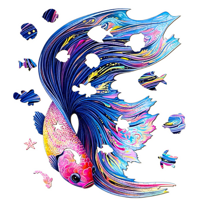 Moon Betta Wooden Jigsaw Puzzle