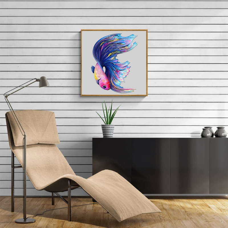 Moon Betta Wooden Jigsaw Puzzle