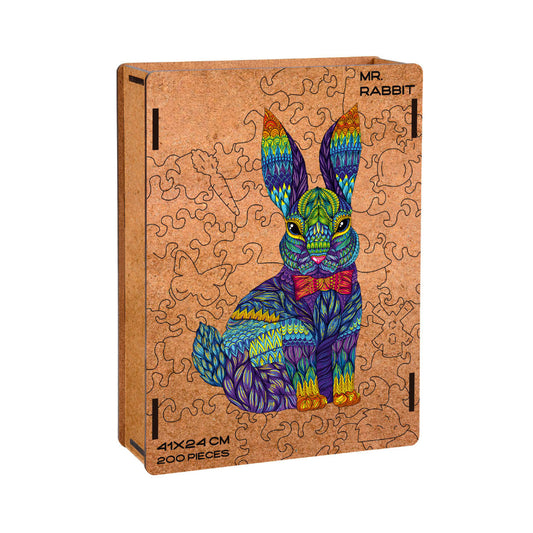 Rabbit Themed Wooden Jigsaw Puzzle